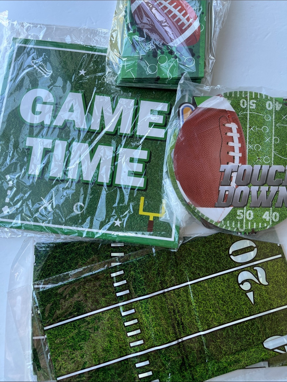 NFL Football Party Decorations Bundle Table Covers Box Favor Bags Game Day NWT